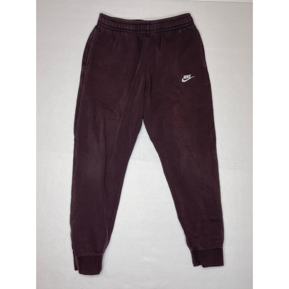 Nike Mens Joggers Club Fleece Sweatpants Medium Brown